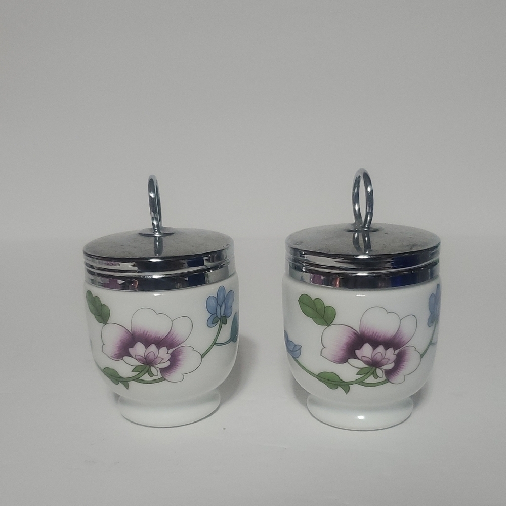 Royal Worchester Porcelain Egg Coddlers - Picture 2 of 6
